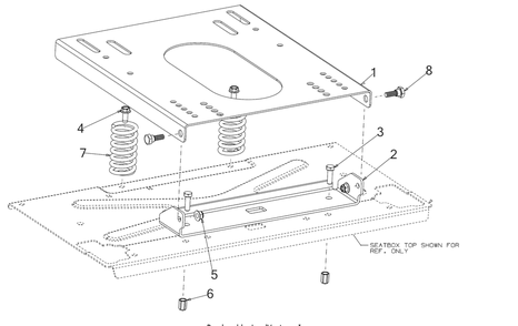 Seat Adjustment Diagram and Parts List for Z-FORCESZ60KH (17BSDGHD010)(2018) Cub Cadet Lawn Tractor